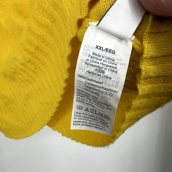 J.Crew Sweater Long sleeve 100% Cashmere Yellow Size XXL - Picture 4 of 5